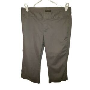 Banana Republic Stretch Capri Pants Gray Trouser Capri Cuffed Women's Size 8